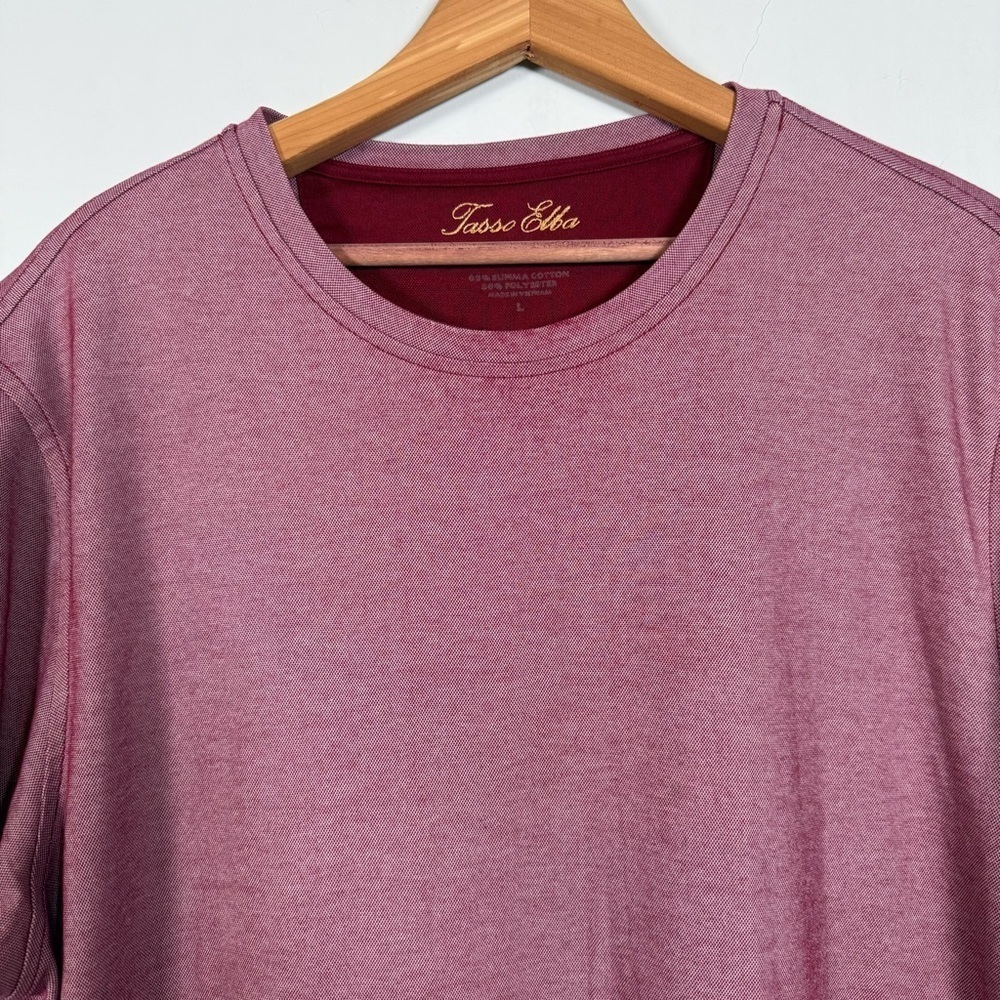 Tasso Elba Supima Cotton Short Sleeve Tee, Size L View 3